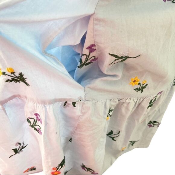 NEW Gal Meets Glam Collection Floral Embroidered Ruffle Neck Shift Dress US 4 - Picture 10 of 12